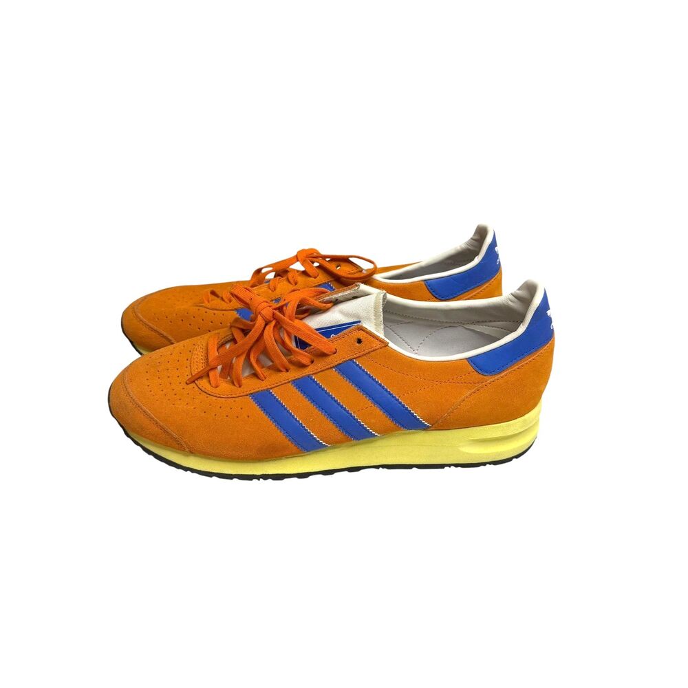 Adidas Marathon 85 Suede Sneaker Shoe Vintage Inspired Orange Blue Men 10.5